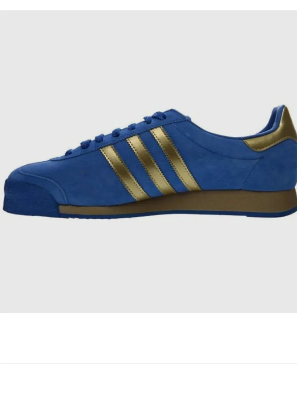Very Rare Vintage Adidas Samoa Azul Blue Gold mens size 14 US 13.5 UK 49 1/3 EUR